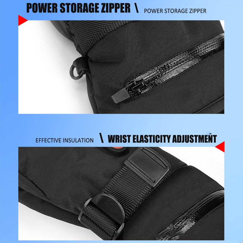 Unisex Heated Motorcycle Gloves, Waterproof Windproof Touchscreen, 6000mAh Battery