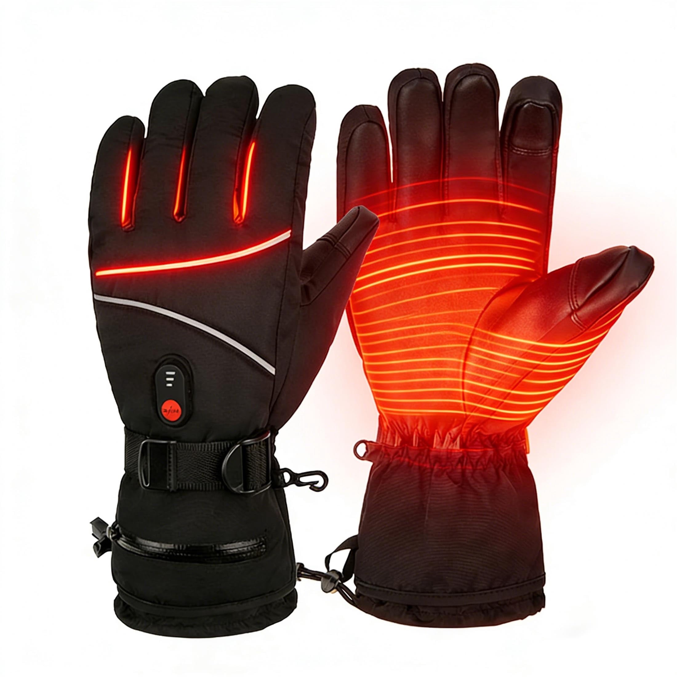 Unisex Heated Motorcycle Gloves, Waterproof Windproof Touchscreen, 6000mAh Battery
