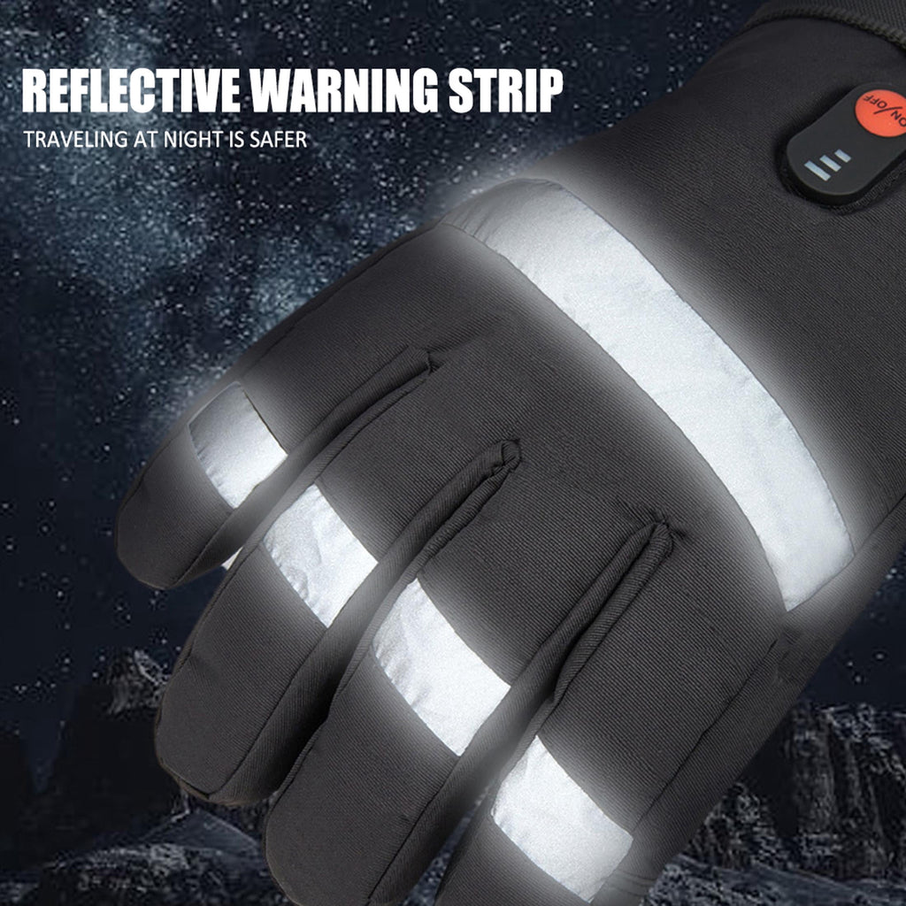 Unisex Heated Motorcycle Gloves, Waterproof Windproof Touchscreen, 6000mAh Battery