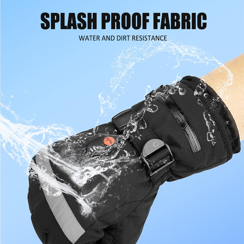 Unisex Heated Motorcycle Gloves, Waterproof Windproof Touchscreen, 6000mAh Battery