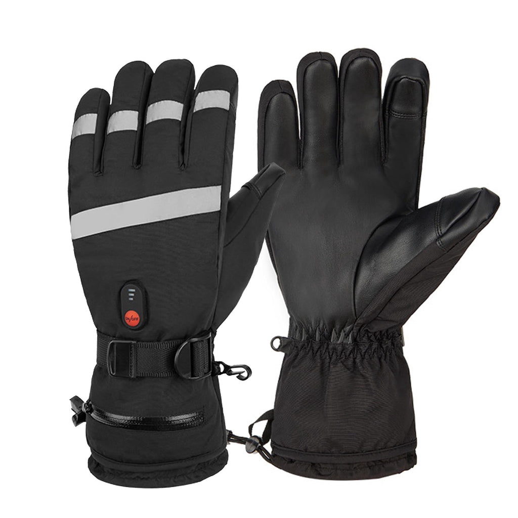 Unisex Heated Motorcycle Gloves, Waterproof Windproof Touchscreen, 6000mAh Battery