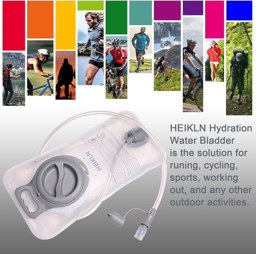 Hydration Bladder 2L-3L,Leak Proof Water Reservoir, BPA Free Military Water Storage Bladder Bag Hydration Pack Replacement Easy Clean for Bicycling Hiking Camping Hunting Running