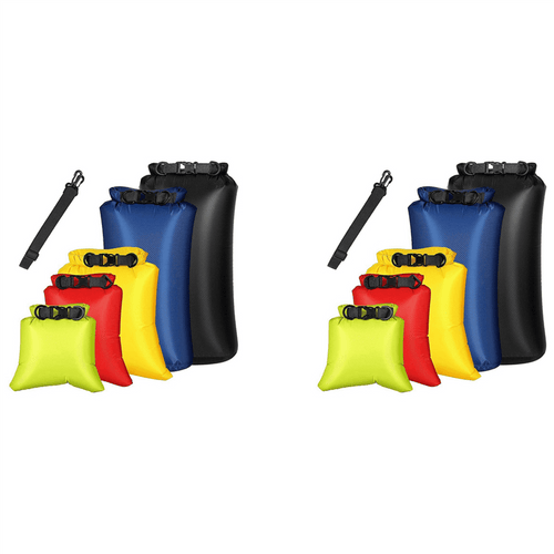 12Pcs Waterproof Dry Bag Set for Kayaking Boating,Drybag Outdoor Storage Bags for Canoeing Camping Swimming,Random