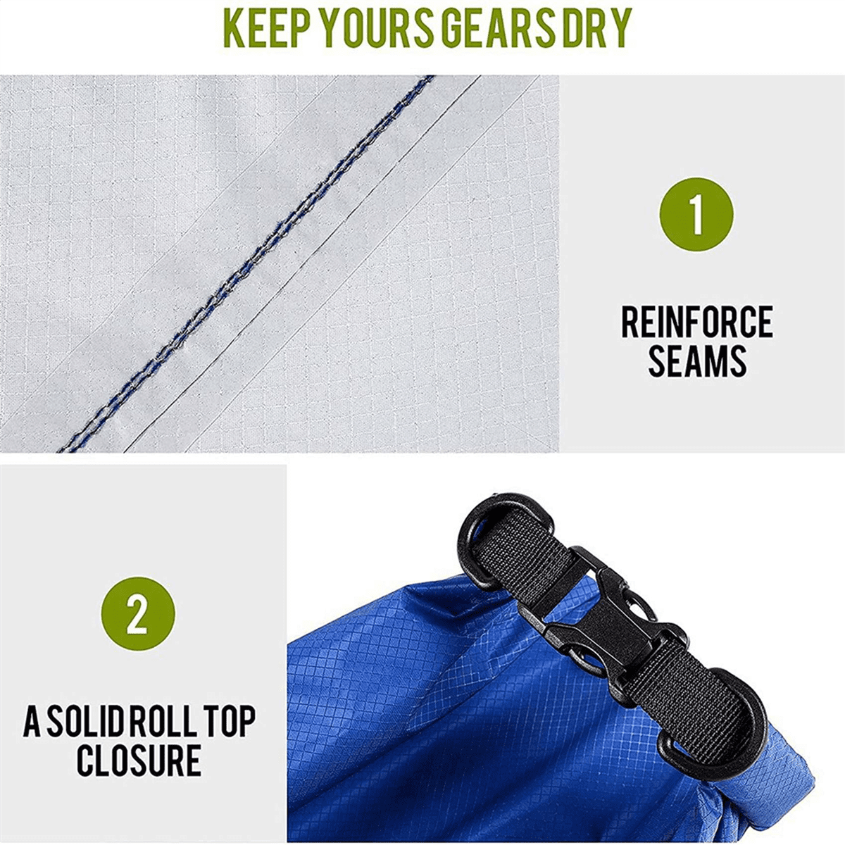 12Pcs Waterproof Dry Bag Set for Kayaking Boating,Drybag Outdoor Storage Bags for Canoeing Camping Swimming,Random