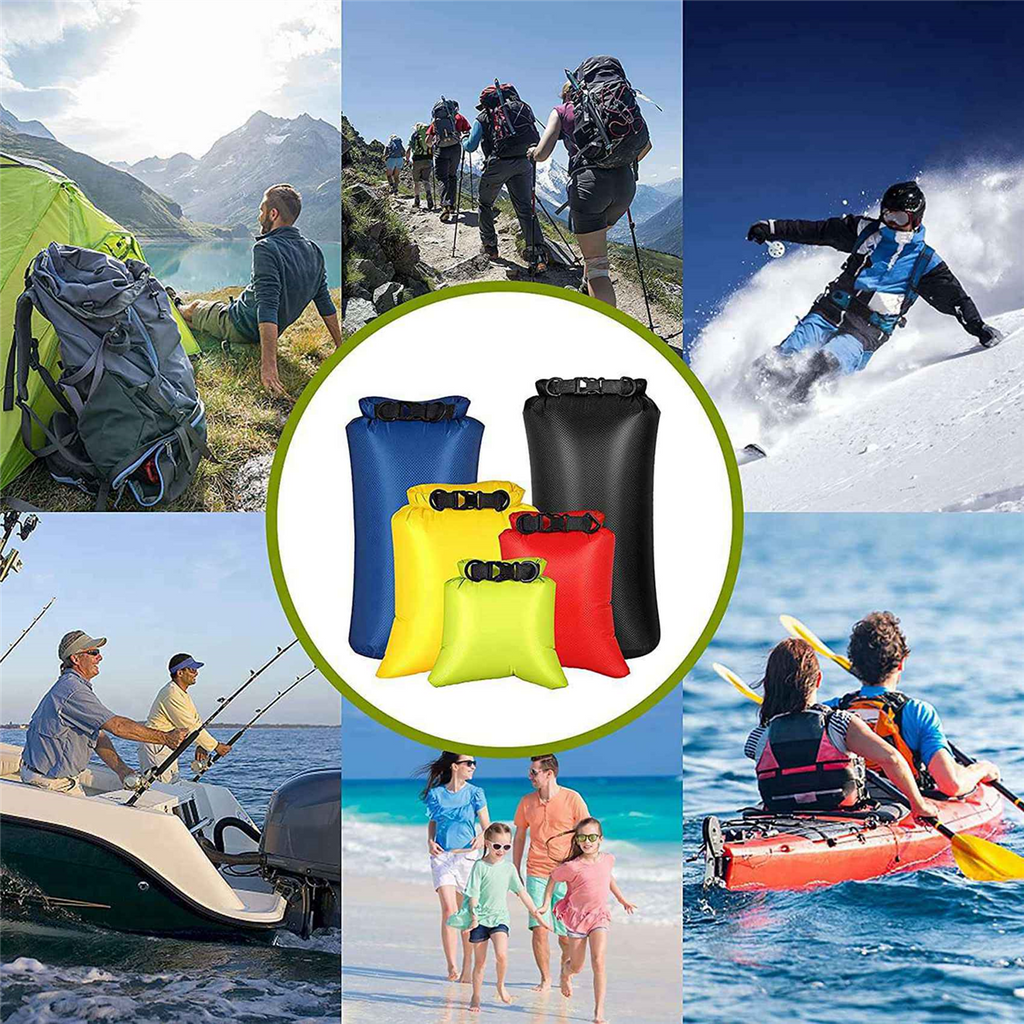 12Pcs Waterproof Dry Bag Set for Kayaking Boating,Drybag Outdoor Storage Bags for Canoeing Camping Swimming,Random