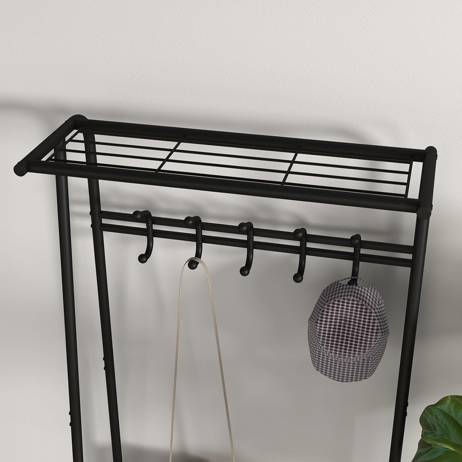 Coat Rack, Hall Tree with Shoe Storage Bench, 3-in-1, Multifunctional Hallway Organizer, Shoe Storage with Coat Rack Stand, 5 Hooks, for Entryway